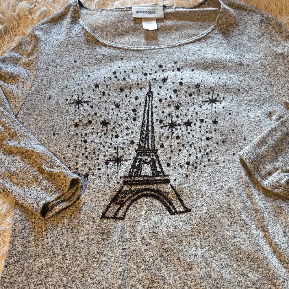 Glitterscape Women's Gray Tunic Top